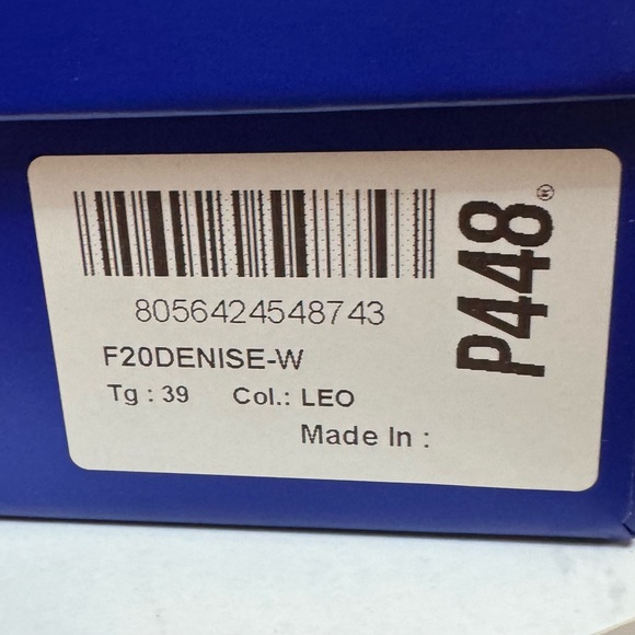 P448 Glitter Sneakers grey suede and cognac leopard print suede heel tab.Size 39 - Picture 9 of 9